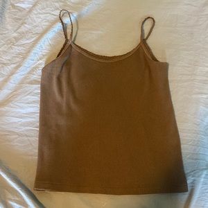 brown lace brandy melville tank top